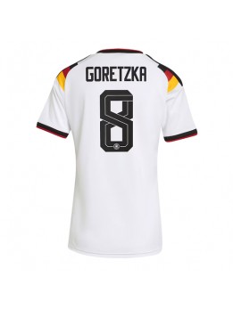 Zenske Futbalové oblečenie Nemecko Leon Goretzka #8 MS 2026 Krátky Rukáv - Domáci Zenske Futbalové oblečenie Nemecko Leon Goretzka #8 MS 2026 Krátky Rukáv - Domáci